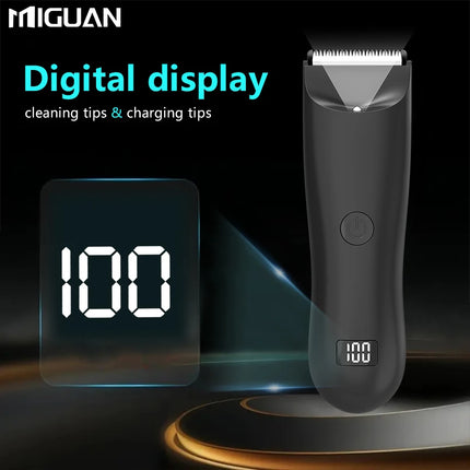 Men's Body Trimmer, Electric Shaver, Electric Inguinal And  Hair Trimmer, Ceramic Blade Male Hygiene Shaver