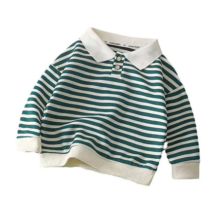 New Children's Long Sleeve Polo Shirt Spring Boys' Girls Pullover Children's Fashion Top Sweatshirt