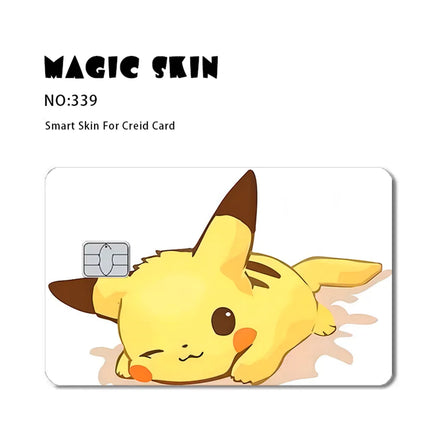 Pokemon Card Decals Credit Card Skin 2.5D HD Stickers Pikachu Game Card Decal Card Matte Film Skin Small Chip Waterproof Sticker
