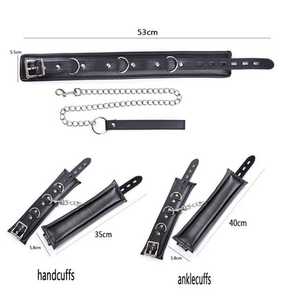 BDSM Bondage Kit Spreader Bar Handcuffs Ankle Cuffs SM Sex Adult products Dog Collar Fetish Restraints Set Sex Toys for Couples