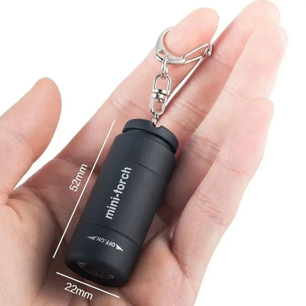 Micro LED Strong Light Pocket Keychain Flashlight USB Rechargeable Waterproof Outdoor Hiking Camping Mini Flashlight Pendant