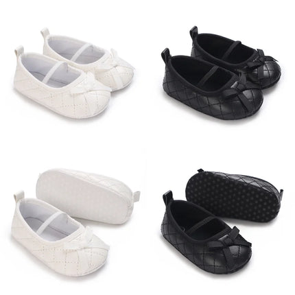 Newborn Baby Mary Jane Ballet Flat Shoes Classic Fashion Non-Slip Bow Baby Shoes Soft Sole Preschool Walking Footwear
