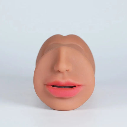 Realistic 3-IN-1 Male Masturbator - Deep Throat + Artificial Pussy + Rubber Vagina, Oral Blowjob Adult Sex Toy