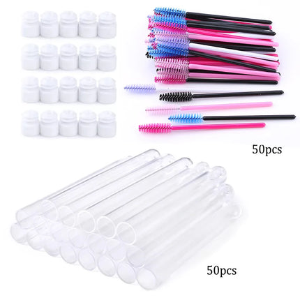 Reusable Eyelash Mascara Wand Tube Empty Eye Lashes Brushes Bottle Hand-made Eyebrow Brush Applicator Dust-proof Makeup Tools