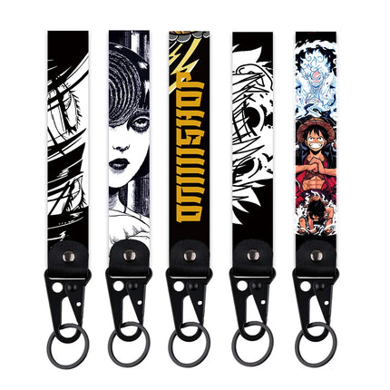 Anime Eye Eagle Beak Keychain Cartoon Character Wrist Lanyard Car Keyring Fashion Bag Accessory Manga Lover Collectible Gift