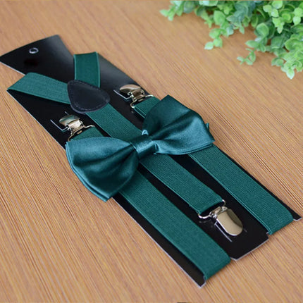 Hot Sale Suspenders Bowtie Sets Mens Women Boys Party Wedding Y-Back Shirt Braces Butterfly Belt Bow Tie Suit Accessories Gift