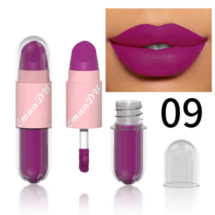 Halloween Lip Gloss Set, 3-Piece Non-Stick Shiny Lipstick, Glittery Purple and Black Lip Colors, Long-Lasting, Non-Transfer