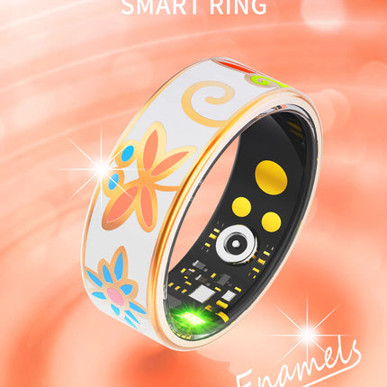 R18 Smart Ring Color Enamels Women Female Stainless Steel Intelligent Finger Ring IP68 Waterproof Smartring Fitness Tracker