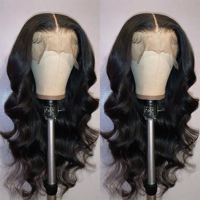 Body Wave 13*4 Lace Front Synthetic Wigs, Long Glueless Lace Front Wig with Pre-Plucked Natural Hairline and Baby Hair