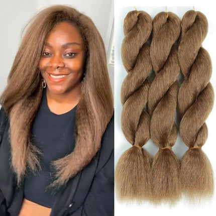 Vixen Braid Hair 26inch/60g Jumbo Hair Braids Extensions Synthetic Brown Black Color Vixen Braiding Hair For Women 1/2/3 pcs