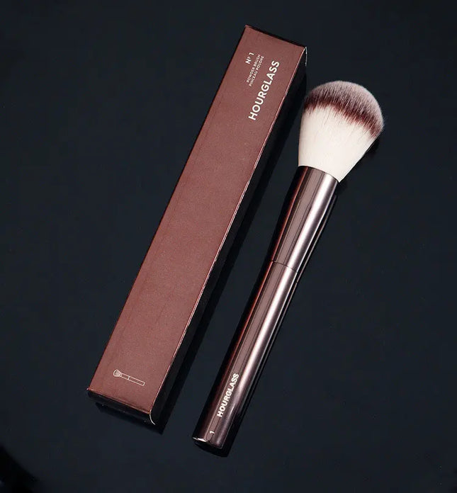1pc Hourglass Powder Contour Makeup brushes Foundation Blusher Make up brush metal handle Concealer Bronzer high end with box