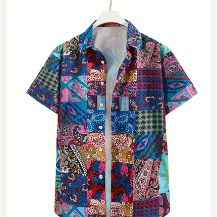 New Men's Large Size Shirts Daily Versatile Comfortable Breathable Short-sleeved Men's Button-down Shirts Fashion Men's Clothing