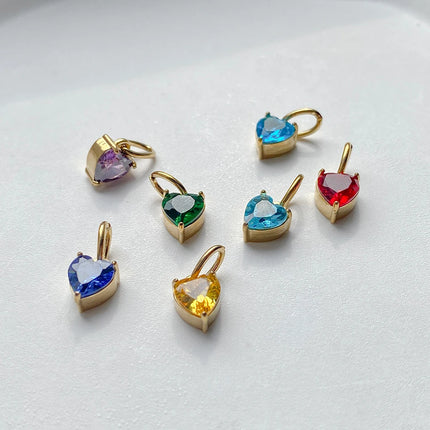eManco 6MM Colorful Birthstone Pendant DIY Stainless Steel Women's Accessories Niche Design Luxury Rhinestone Charms Wholesale