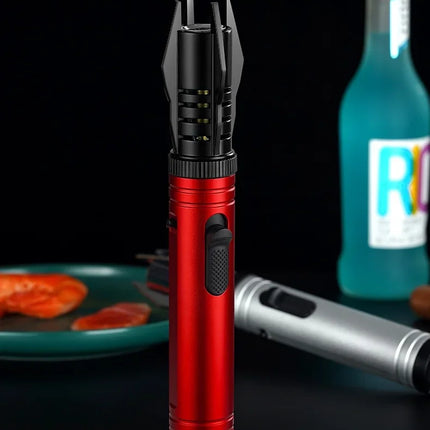 Gas Lighter Kitchen Cooking Powerful Metal Windproof Torch Flame Jet Barbecue Smoking Accessories Cigar Lighters Men's Gift