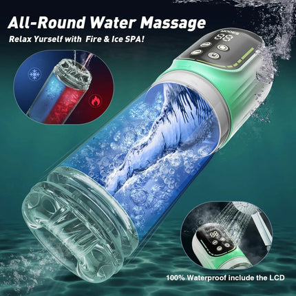 Sex Toys for Men Penis Pump AI Sync Male Pocket Masturbator with 7 Thrusting Rotating Vibrating, Penis Enlarger Masturbation Cup