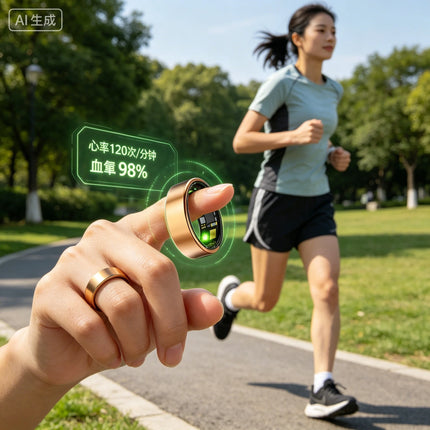 Smart Ring Wireless Function Step Counting Sports Mode Stainless Steel Material Novelty Ring Fashion Men's and Women's Ring