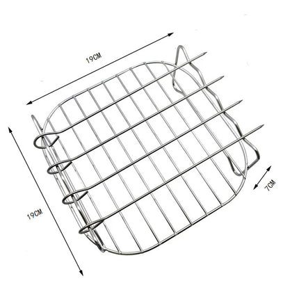 Air Fryer Rack for Ninja Dual 3pcs Layered Stainless Steel Grilling Rack Rectangle Hot Airfryer Basket Tray Accessories