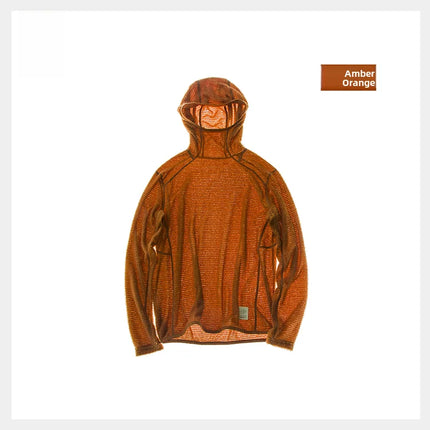 Outdoor Men's Long Sleeve Fleece Hoodie Comfortable Warm Polyester T-Shirt Sports Style Anti-static Anti-pilling Standard Fit