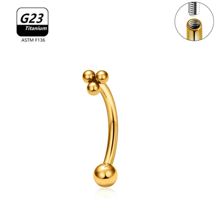G23 Titanium ASTM-F136 Piercings Eyebrow Internal thread Eyebrow Piercings Body Jewelry For Women zircon Earring