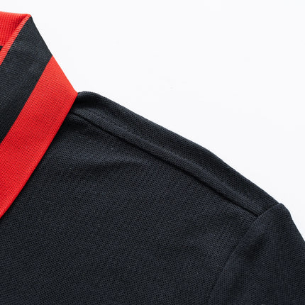 Men's polo shirt USA Chicago short sleeve Royal leisure sports party cotton embroidered with slit contrast color original