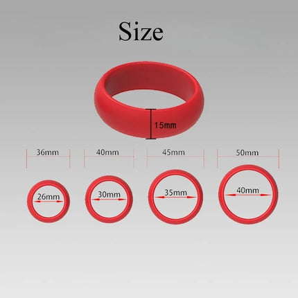 Silicone Cock Ring 26/30/35/40mm Penis Ring Cock Cage Long Lasting Stronger Stimulation Adult Sex Toys for Men Gay Couples