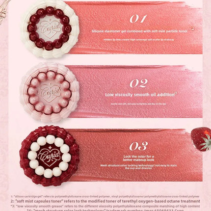 Flower Knows Strawberry Cupid Cake Lip Mud Mist Matte Velvet Lip Cream Lip Makeup 5ml