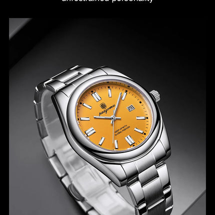 PAAZOMU  Luxury Fashion Man Clock Top Business Waterproof Luminous Date Week Men's Watches Quartz Stainless Steel Men Wristwatch