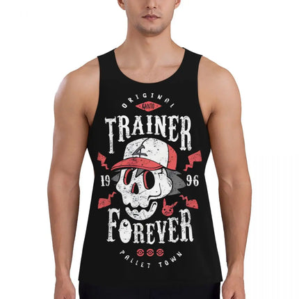 Pokemoned Gym Gengar Compression Muscle Tank Top Mens Gym Sleeveless Tees Sports Wear Male Bodybuilding Fitness Training Vest