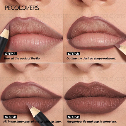 1PC Shade All-in-One Matte Nude Lip Liner -Matte Nude Lip Liner High-Pigmentation Long-Lasting Waterproof Gel/Pencil Formula