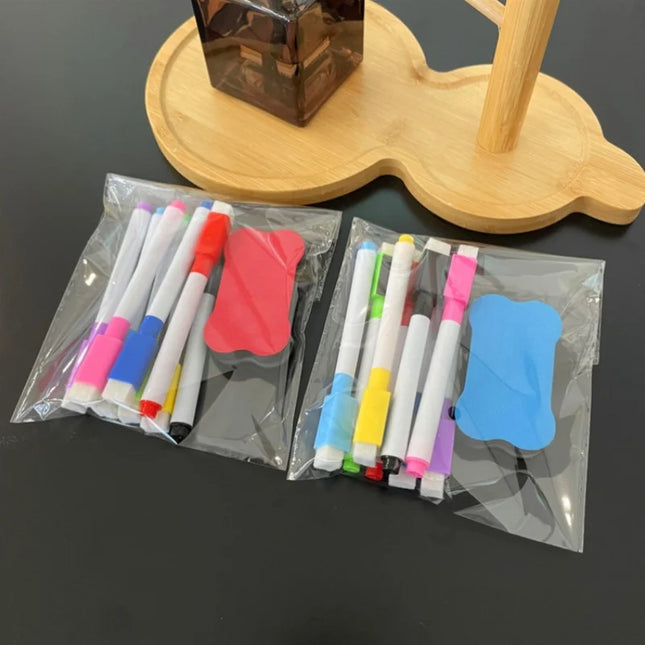 8-Color Dry Erase Whiteboard Markers with Magnetic Eraser, Suitable for Office Whiteboards, Calendars, Creative Holiday Gifts