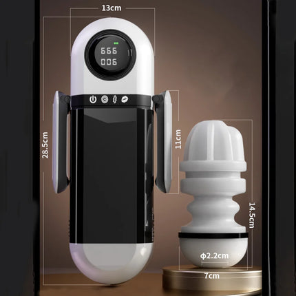 Male Masturbator Cup Thrusting Sucking Vibrator Dual Handles Penis Pump Pocket Pussy APP Control Penis Trainer Sex Toys for Men