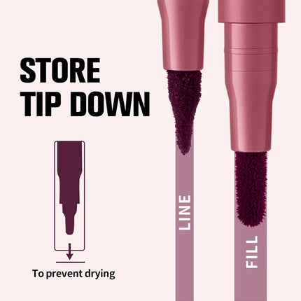Lakerain Lip Liner Pencil Ballpoint Felt Tip Transfer-proof Lip Liner Stain Smudge-proof Waterproof Lip Liners Natural Makeup
