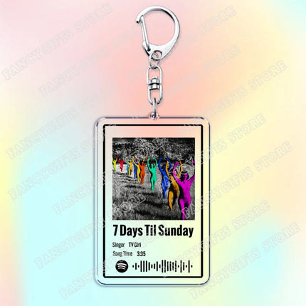 TV Girl Songs Keychains for Women Accessories Bag Cigarettes Out The Window Lovers Rock Not Allowed Keying Jewelry Fans Gifts