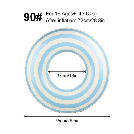 1PC Large Striped Inflatable Pool Floats, Swimming Pool Tubes, Classic Striped Swimming Rings for Adults