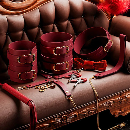 High-end Storage Bag SM 13 Set Combo Couples' Introductory Fetish Game Toys PU Adult Bondage Restraint