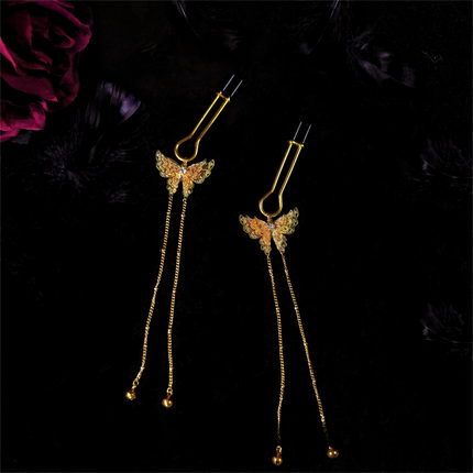 Multi-Style Butterfly Nipple Clips Collection Crystal Green Gem Butterfly Bell Nipple Clips Couples Teasing Female Sex Toy 18+