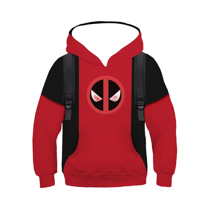 Boys Deadpool Costume Cosplay Hoodie | New Kids Printed Pullover for Fall/Winter | Halloween & Christmas Outfit Gift Idea