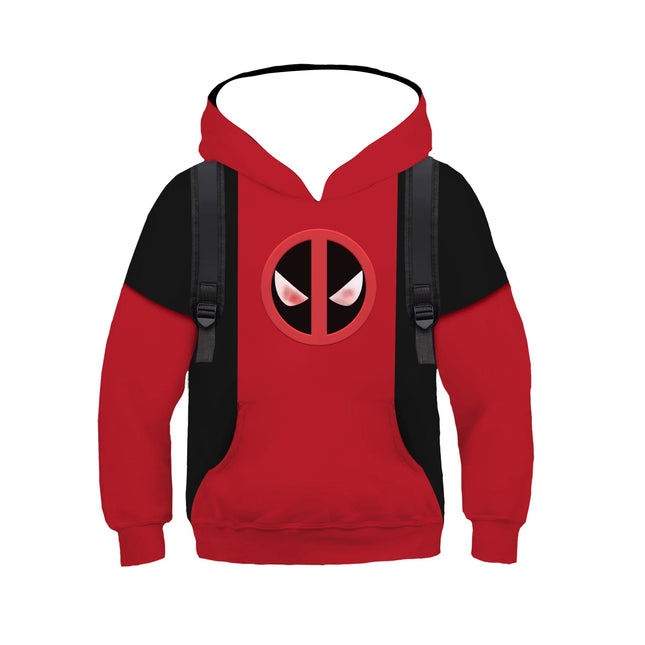 Boys Deadpool Costume Cosplay Hoodie | New Kids Printed Pullover for Fall/Winter | Halloween & Christmas Outfit Gift Idea