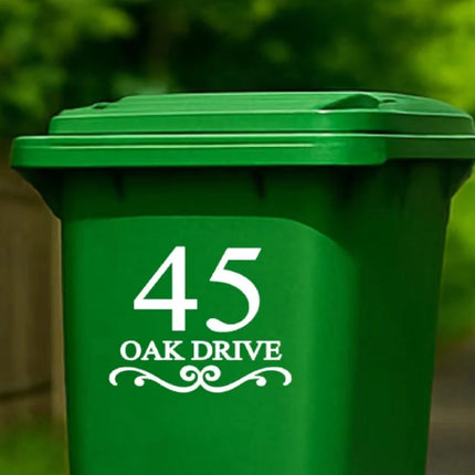 3Pcs Wheelie Bin House Numbers Stickers Custom House Number Vinyl Decal Rubbish Trash Bin Sticker Home Decor