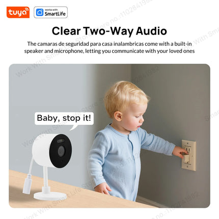 Tuya Smart 3MP&1080P HD WiFi Security Camera  5G/2.4G Indoor/Outdoor Pet Baby Monitor Color Night Vision Spotlight Audio