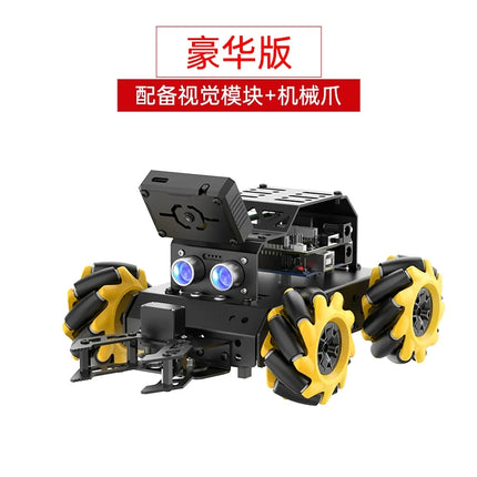 Arduino Intelligent Car Miniauto Omni-Directional Wheat Wheel Ai Vision Recognition Tracking Uno Programming Robot Toys Gifts
