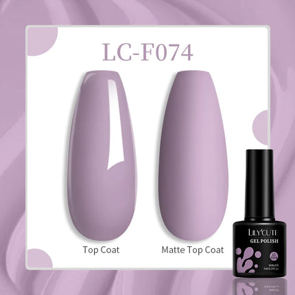 LILYCUTE 7ML Glitter Gel Nail Polish Sparkling Semi Permanent UV Gel Colorful Shinning Gel Varnish Nail Art Soak Off UV LED Gel