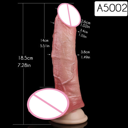 SXXY Soft Double Layer Dildo With Handle Silicone Skin Touch Handle Butt Plug Long Male Female Masturbator Sex Toys Sexshop
