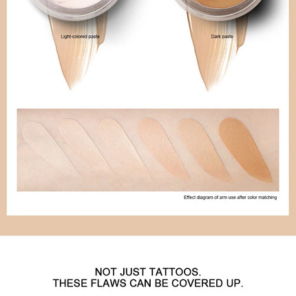 Two-color tattoo concealer waterproof and sweat-proof to cover birthmarks and scars long-lasting concealer foundation cream