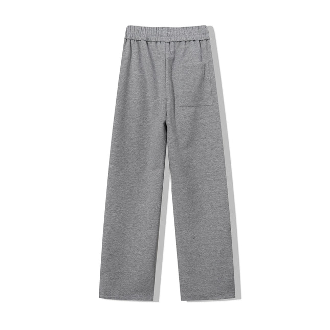 Streetwear Flared Joggers Sweatpants Men's Open Bottom Drawstring Elastic Waist Ankle Zip Up Athletic Lounge Pants Grey/Black