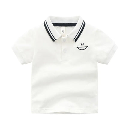 Summer Kids Polo Shirt Boys Short Sleeve Lapel Polos Clothes for Girls Cotton Print Breathable Kids Polo Shirt Children Tops