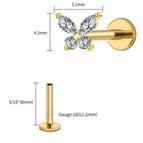 Gold 1.2x8x4.2x5mm