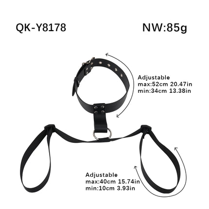 LICKER Chest Harness Belt PU Leather And Webbing Bra Erotic Corset Breast Pleasure Chest Binder Breast Bondage Female Sex Toys