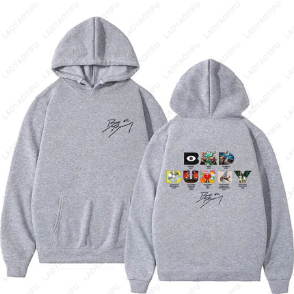 Rapper Bad Bunny Debi Tirar Más Fotos Album DTMF Merch Men Woman Hoodies Fashion Casual Vintage Drop Shoulder Sweatshirt Hoodie