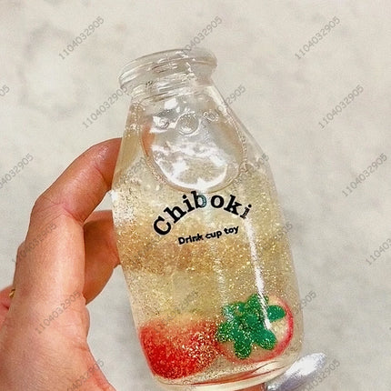 Boba Bottle Stress Ball Squishy Toy Water Bottle Fidget Toys ASMR Sensory Novelty Toys For Kids and Adults Anti Stress Relief